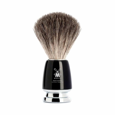 Mühle Rytmo pure badger shaving brush black