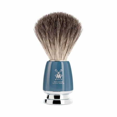 Mühle Rytmo pure badger shaving brush petrol blue